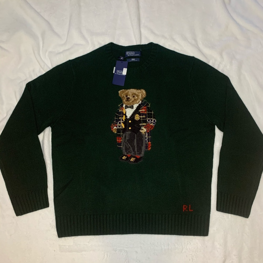 Rare Limited Edition Kith Bear Polo Ralph Lauren Forest Green XL NWT